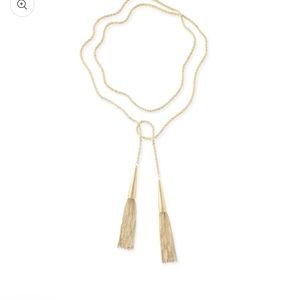 Nedra Scott gold lariat necklace